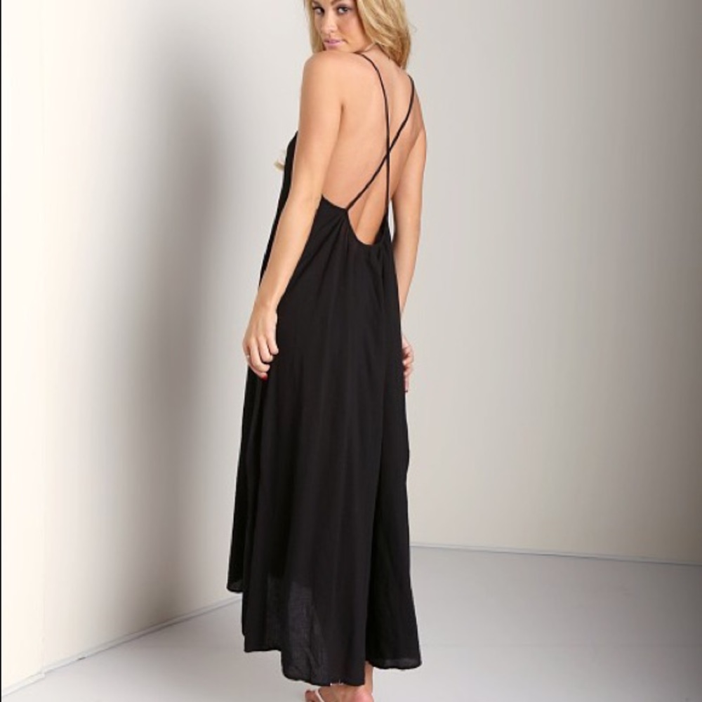 9Seed Cross Back Black OS Never Worn- beauty!